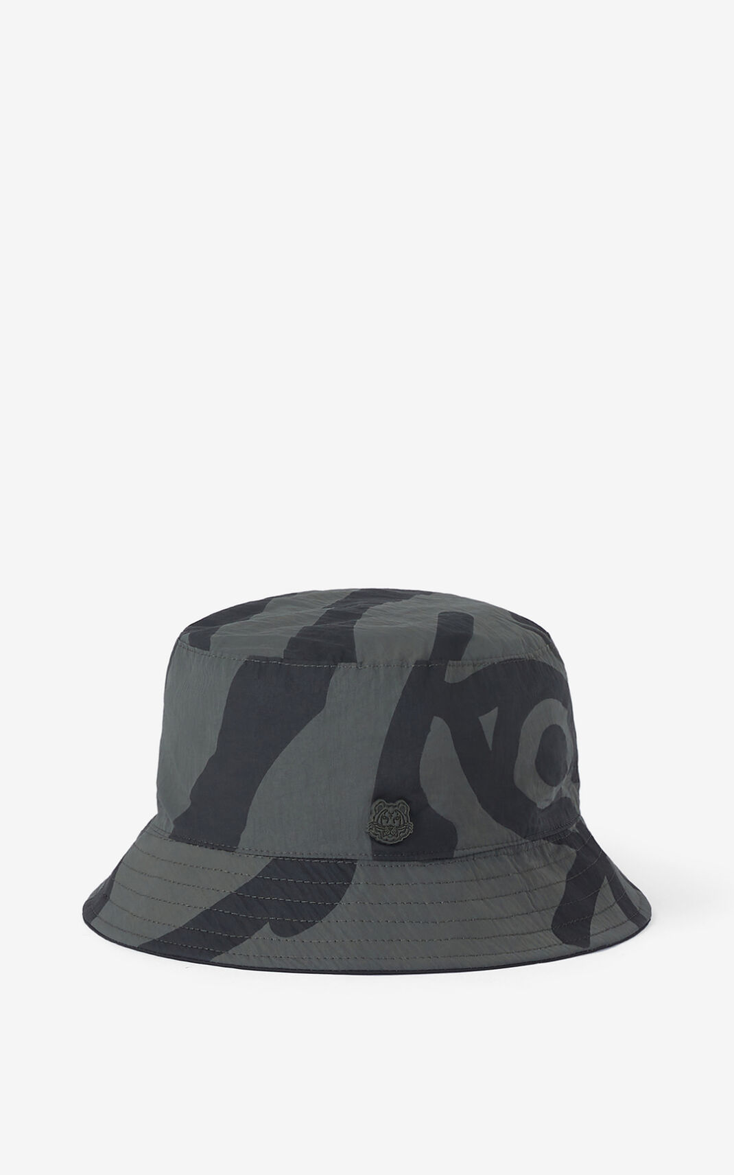 Gorro Pescador Kenzo Reversible K Tiger Hombre Gris Gris VAQ291458